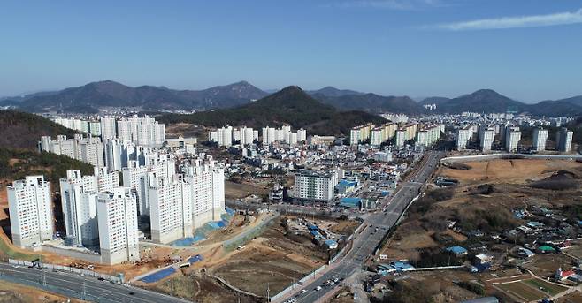 전남 여수 죽림 항공사진. 여수시 제공