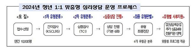 2024년 서울시 청년 마음건강 지원사업 운영 과정도 [서울시 제공. 재판매 및 DB 금지]