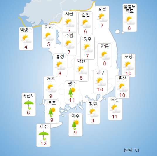 ⓒ기상청: 오늘(30일) 전국날씨