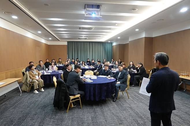 [홍성=뉴시스] 충남도립대학교 등 도내 6개 전문대학 혁신사례 공유 워크숍 모습.  *재판매 및 DB 금지