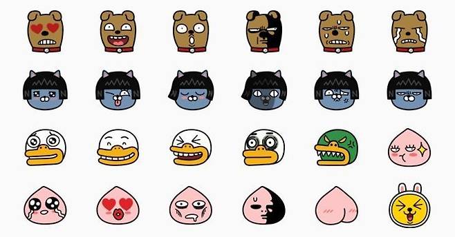 카카오톡에서 기본으로 서비스되던 이모지. [사진=카카오톡 갈무리]