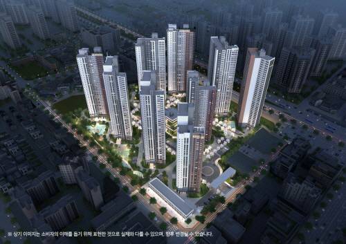 두산위브더제니스 센트럴 계양 야경 조감도