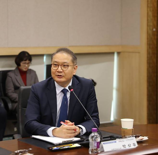 박상욱 대통령실 과학기술수석비서관이 31일 한국화학연구원에서 개최된 '국가과학기술자문회의'에서 모두 발언하고 있다.[과기정통부 제공]