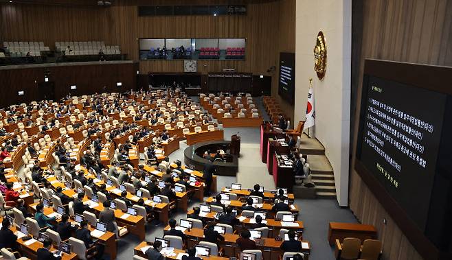 1일 오후 서울 여의도 국회에서 제412회 국회(임시회) 제2차 본회의가 열리고 있다. (사진=뉴스1)