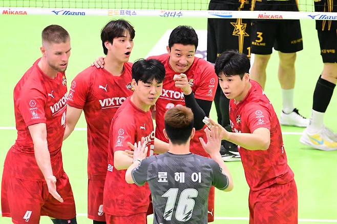 [서울=뉴시스] 프로배구 남자부 한국전력. 2024.02.01. (사진=한국배구연맹 제공) *재판매 및 DB 금지