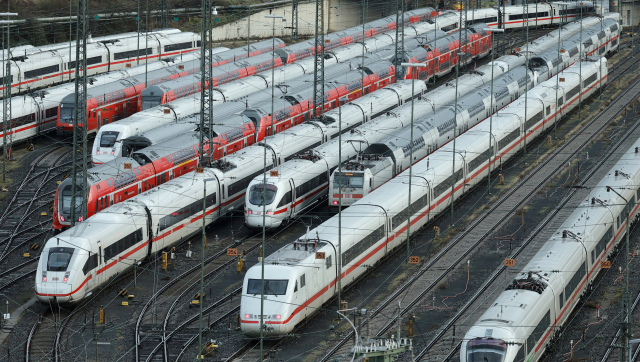철도노조 파업으로 멈춰선 독일 열차 . /EPA연합뉴스