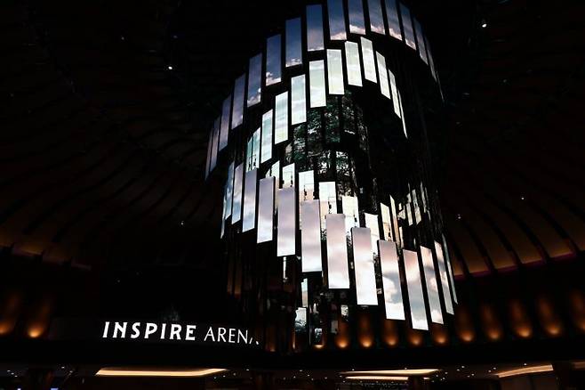 인천시 중구 영종도 모히건 인스파이어 엔터테인먼트 리조트 내 '로툰다홀' 전경.