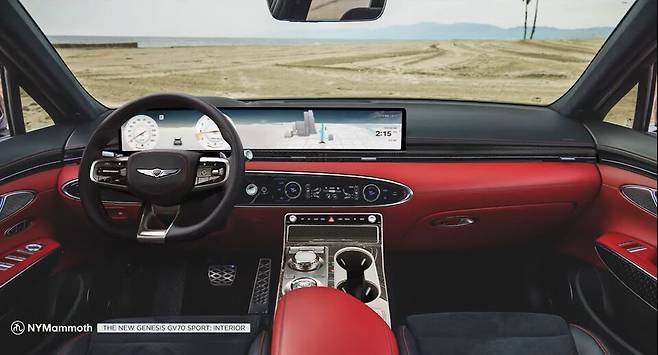 사진 : 제네시스 GV70 페이스리프트 실내 예상도 (출처=NYMammoth)