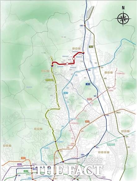 서울시는 대도시권광역교통위원회가 6일 우이신설연장선 기본계획을 승인했다고 밝혔다. 우이신설선 연장선 계획. /서울시