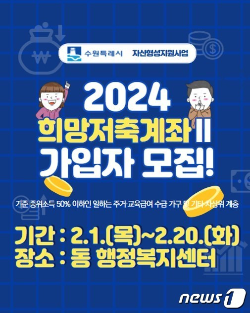 희망저축계좌2 신규 가입자 모집 안내문.(수원시 제공)