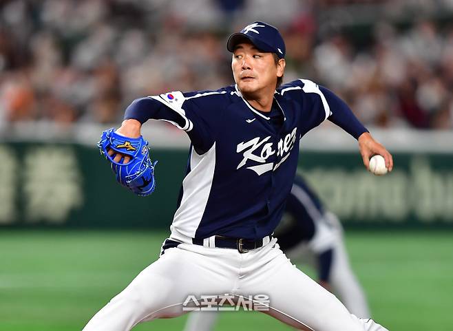 2023 WBC 대표팀 김광현이 예선 B조 일본과 경기에 선발 등판해 역투하고 있다. 도쿄 | 강영조기자 kanjo@sportsseoul.com