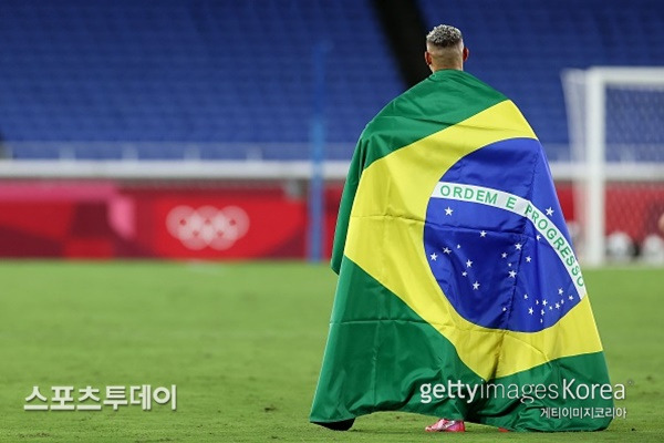 2020 도쿄 올림픽 금메달을 딴 브라질 대표팀 / 사진=Gettyimages 제공