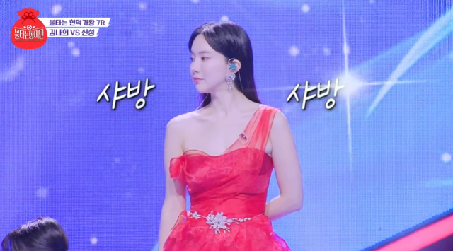 김나희가 '불타는 장미단' 시즌2에서 '사랑은 꽃잎처럼'을 선곡했다. MBN 캡처