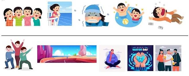 [서울=뉴시스] 클립아트 사이트 '이라스토야'(위)가 사랑 받는 이유 중 하나로 '통일감'이 꼽혔다. (사진= 유튜브 '스브스뉴스' 캡처) 2024.2.13. photo@newsis.com *재판매 및 DB 금지