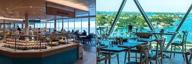 식당과 카페를 합쳐 40개의 식음 매장이 있다. 세계 음식을 두루 선보이는 무료 뷔페도 있고, 그윽한 분위기의 고급 레스토랑도 있다.