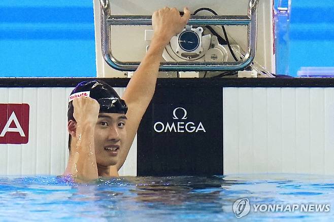 세계선수권 남자 자유형 200ｍ 챔피언 황선우 [AP=연합뉴스 자료사진]