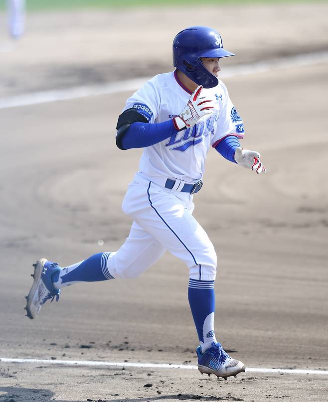 요미우리전 3안타를 기록한 김지찬. 사진제공=삼성 라이온즈