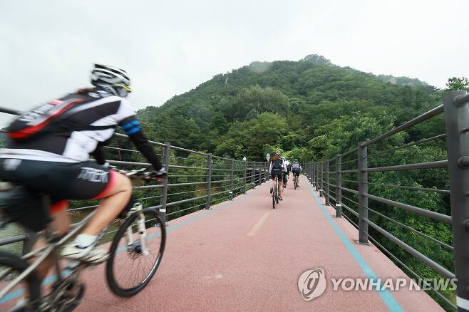 의암호 자전거 산책길 [연합뉴스 자료사진]