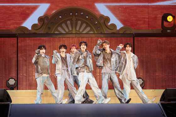 Boy band NCT Wish performing for the first time at the ″SMTOWN Live 2024 SMCU Palace @Tokyo″ concert held in Japan on Feb. 21 and 22 [SM ENTERTAINMENT]