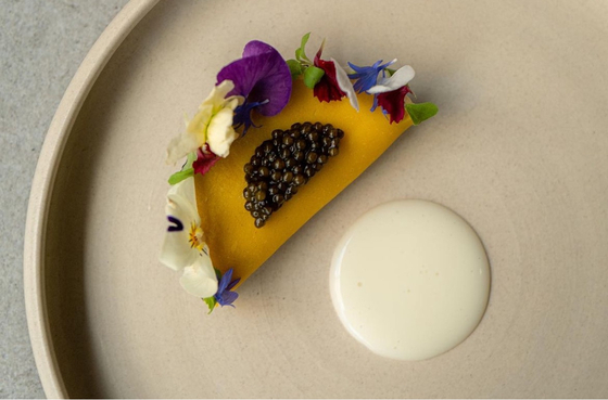 Dish at one-Michelin-starred restaurant Vinho in Gangnam District, southern Seoul [SCREEN CAPTURE]