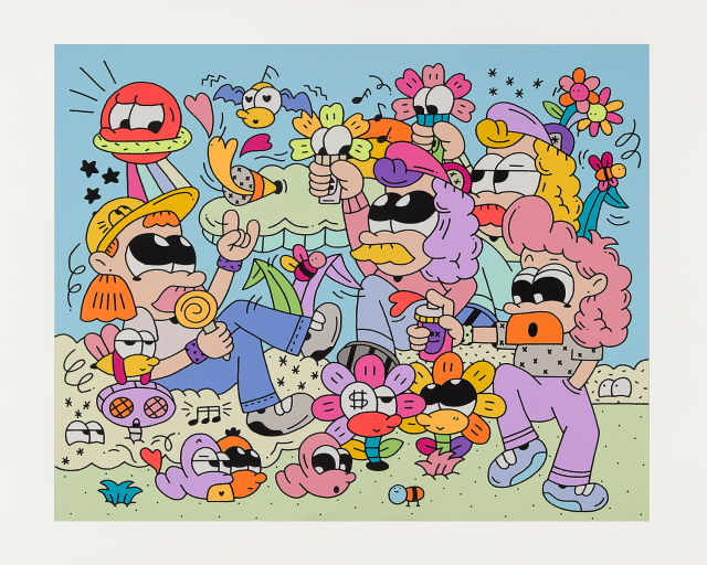 백하나 작가의 'SPREAD THE HAPPINESS'. 사진=백하나 작가 홈페이지