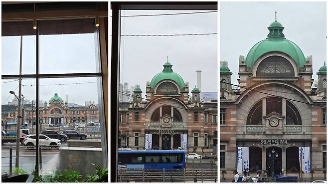 갤럭시 S24 울트라 카메라로 문화역서울을 찍은 모습. 왼쪽부터 1배줌, 3배줌, 5배줌의 모습.