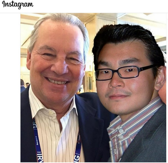 미국서 체포되기 전 루디 쿠니아완(오른쪽)의 모습. 당시 그는 와인수집가로 이름을 날렸다. 인스타그램 챕쳐