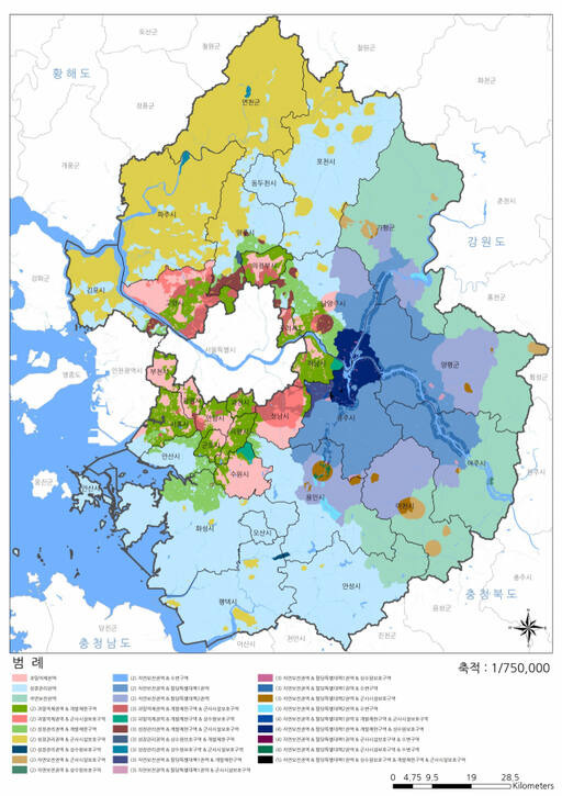 경기도 중첩규제 지도. 경기도 제공