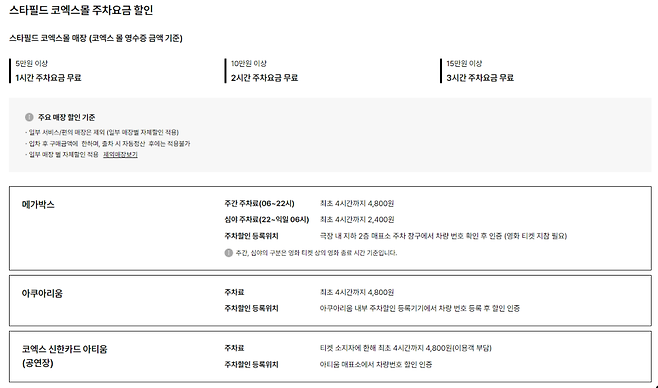 https://www.coex.co.kr/guide/parking-information/infomation/