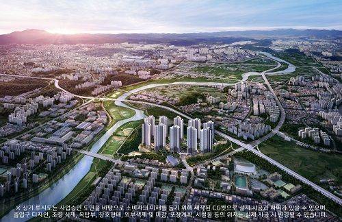 [봉산공원 첨단 제일풍경채 광역조감도]