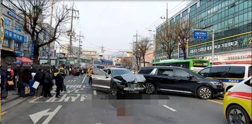 은평구 교통사고 현장 [은평소방서 제공. 재판매 및 DB 금지]