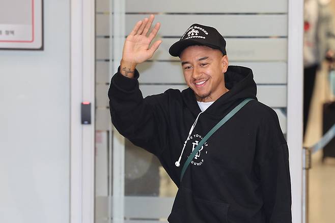 프로축구 FC 서울 입단을 위해 2월5일 입국한 제시 린가드. ⓒ연합뉴스