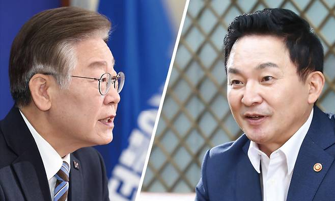 이재명 더불어민주당 대표, 원희룡 국토교통부 장관 ⓒ시사저널 박은숙·임준선
