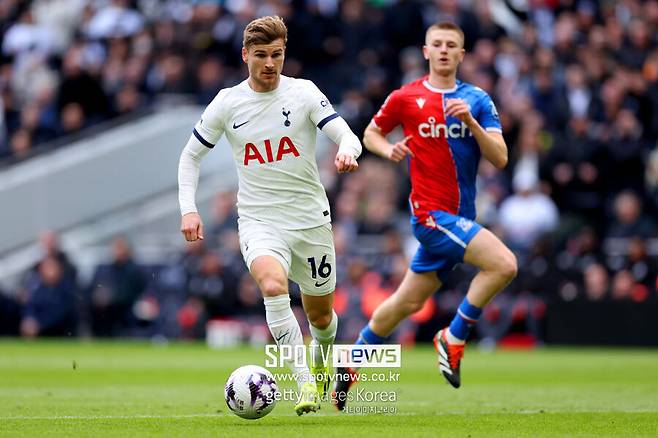 ▲ 토트넘은 3일(한국시간) 홈구장인 토트넘 홋스퍼 스타디움에서 열린 크리스탈 팰리스와의 2023-24시즌 잉글랜드 프리미어리그 27라운드에서 3-1로 이겼다. 손흥민이 13호골로 승리에 기여했다.