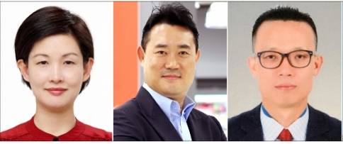 왼쪽부터 조주연 홈플러스 대표이사 사장, 김웅 전 상품1부문장(전무), 오재용 전 상품2부문장(전무). 홈플러스 제공