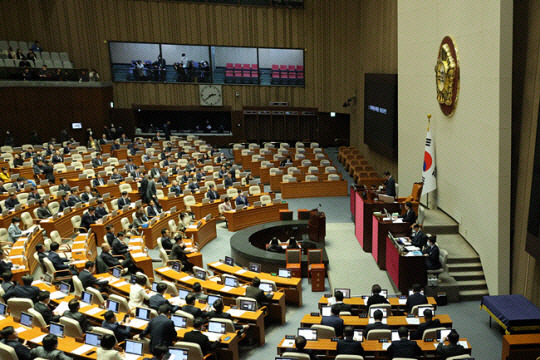 국회 본회의장 전경. 연합뉴스