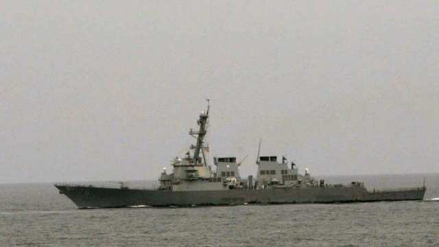 2005년 9월 29일 아라비아해에서 인도-미국 합동해군훈련에 참가한 미 해군 이지스구축함 히긴스함의 모습. 한국일보 자료사진