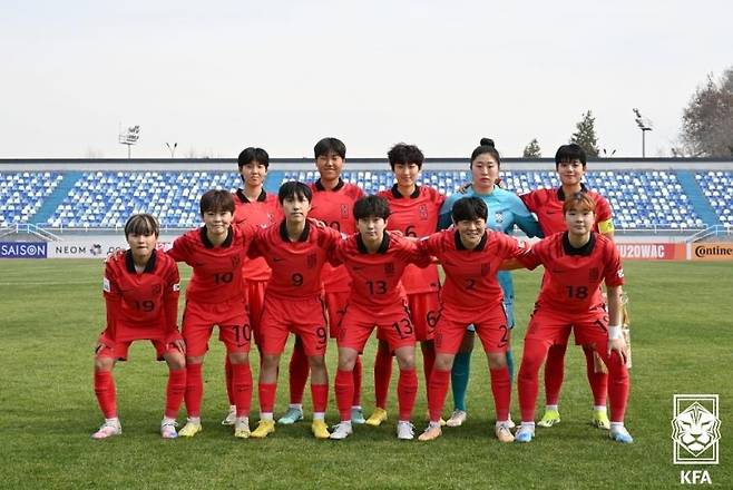 한국 여자 U-20 축구 대표팀 대만전 선발 출전 선수 [대한축구협회 제공. 재판매 및 DB 금지]