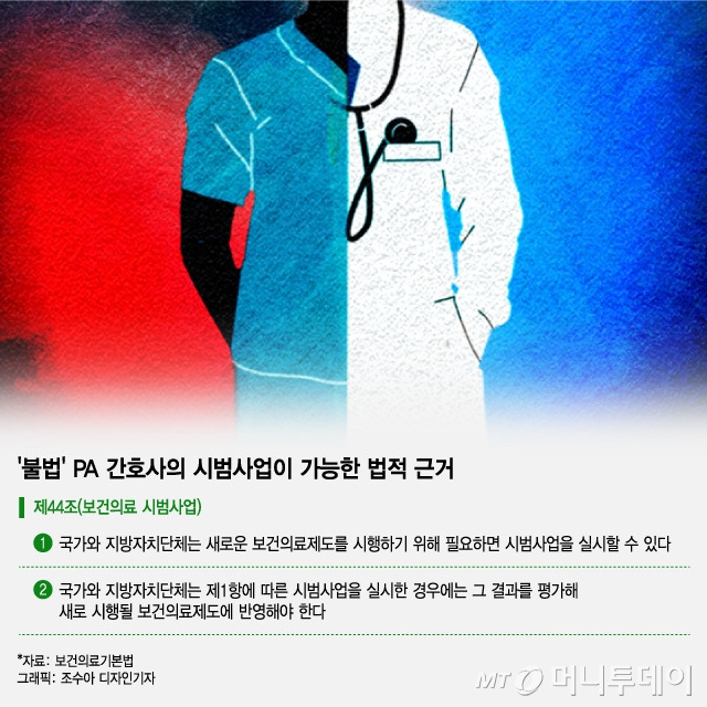 '불법' PA 간호사의 시범사업이 가능한 법적 근거/그래픽=조수아