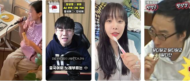 비비 ‘밤양갱’ 관련 영상들 [유튜브 숏폼 캡처]