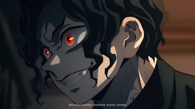 영화 '귀멸의 칼날: 인연의 기적, 그리고 합동 강화 훈련으로' 혈귀들의 우두머리 키부츠지 무잔. 사진제공=CJ CGV