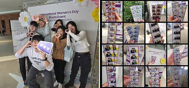 [서울=뉴시스]삼성전자 임직원들이 여성의 날 공식포즈 촬영 캠페인에 참여하고 있다. (사진 = 삼성전자 뉴스룸) 2024.03.08. photo@newsis.com *재판매 및 DB 금지