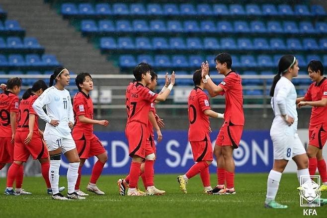 한국 20세 이하(U20) 여자축구대표팀이 U20 월드컵 본선행을 확정 지었다. (대한축구협회 제공)