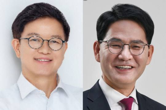 (왼쪽부터) 이정만 전 대전지검 천안지청장, 이창수 중앙당 인권위원장.