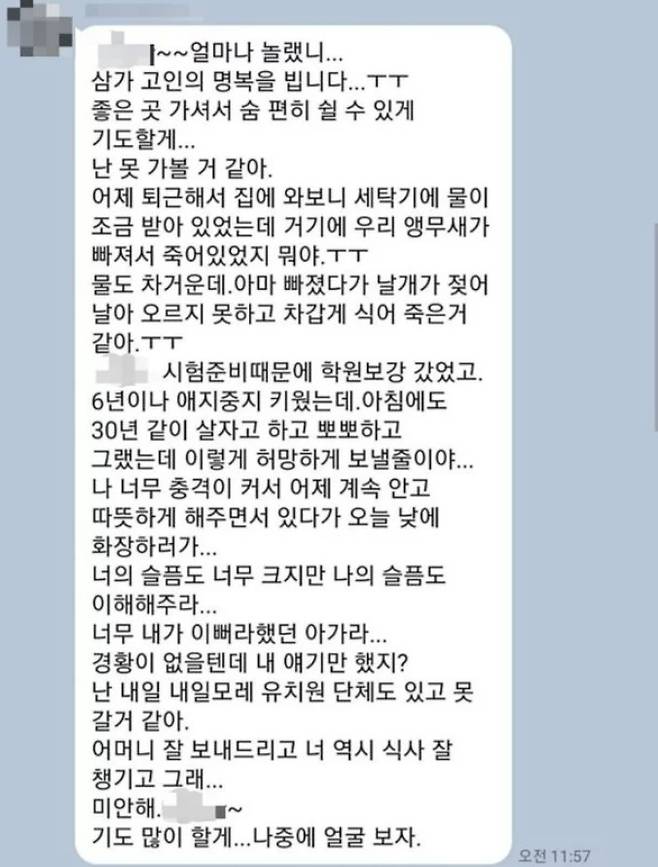 장례식에 참석 못하는 친구가 보낸 문자 [사진 = 온라인 커뮤니티 갈무리]