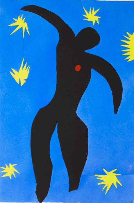 앙리 마티스, '이카루스', 1946, 과슈를 칠한 색종이 콜라주, 43.4x34.1cm, 파리 조르주 퐁피두 센터