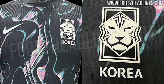 ▲ 한국 축구대표팀이 2024년부터 3월부터 착용할 원정 유니폼의 디자인이 유출됐다 ⓒ 푸티 헤드라인스
