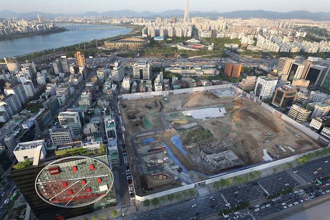 현대차그룹이 최근 서울시에 GBC 설계 변경안을 제출했다. 사진은 GBC 건립 부지. /사진=뉴스1