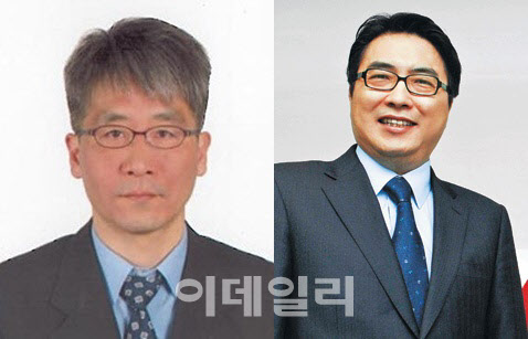 왼쪽부터 윤태영, 김정근 오스코텍 대표.(제공= 오스코텍)