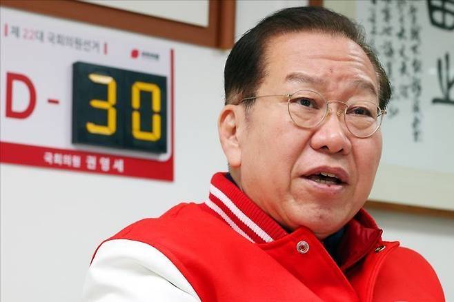 권영세 국민의힘 의원이 11일 오전 서울 용산구 지역구 사무실에서 데일리안과 인터뷰를 하고 있다. ⓒ데일리안 홍금표 기자